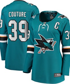 Logan Couture San Jose Sharks Fanatics Branded Womens Home Captain Premier Breakaway Player Jersey - Teal Nhl