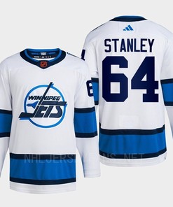 Logan Stanley 64 Reverse Retro 2.0 2022 Winnipeg Jets White Jersey Primegreen