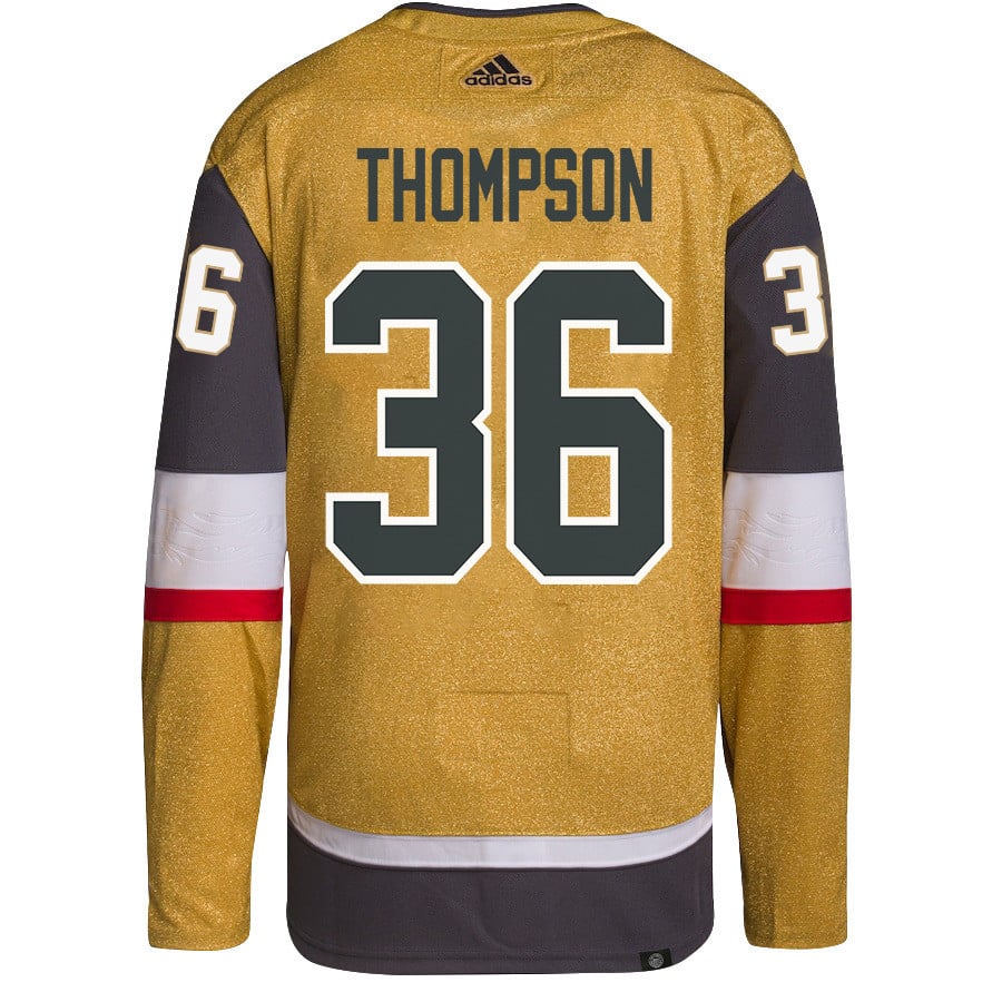 Logan Thompson 36 Vegas Golden Knights Stanley Cup 2023 Final Patch Home Breakaway Men Jersey - Gold
