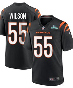 Logan Wilson 55 Cincinnati Bengals Super Bowl LVII Champions Men Game Jersey - Black