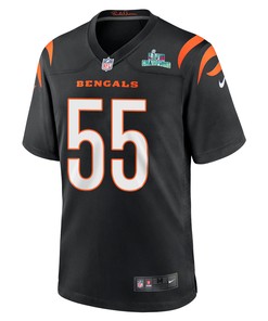 Logan Wilson 55 Cincinnati Bengals Super Bowl LVII Champions Men Game Jersey - Black