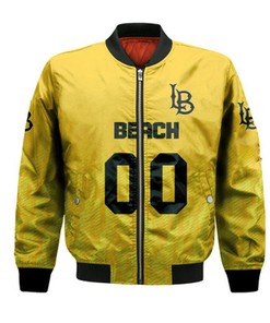 Long Beach State 49ers Bomber Jacket Logo Sport Ombre  - NCAA