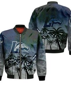 Longwood Lancers Bomber Jacket Coconut Tree Tropical Grunge - NCAA