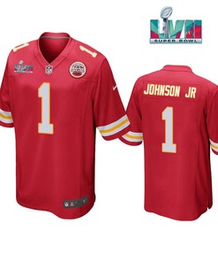 Lonnie Johnson Jr. 1 Kansas City Chiefs Super Bowl LVII Red Men Game Jersey