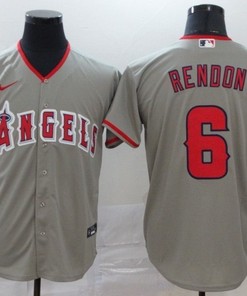 Los Angeles Angels Anthony Rendon #6 2020 Mlb Grey Jersey