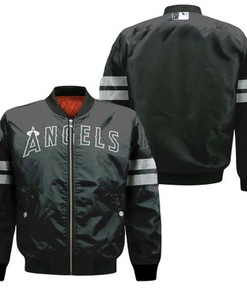 Los Angeles Angels Black 2019 Jersey Inspired Style Bomber Jacket