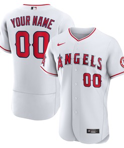 Los Angeles Angels Home Authentic Custom Jersey White Custom Jerseys Mlb