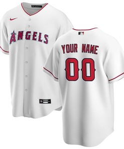 Los Angeles Angels Home Custom Men Jersey - White