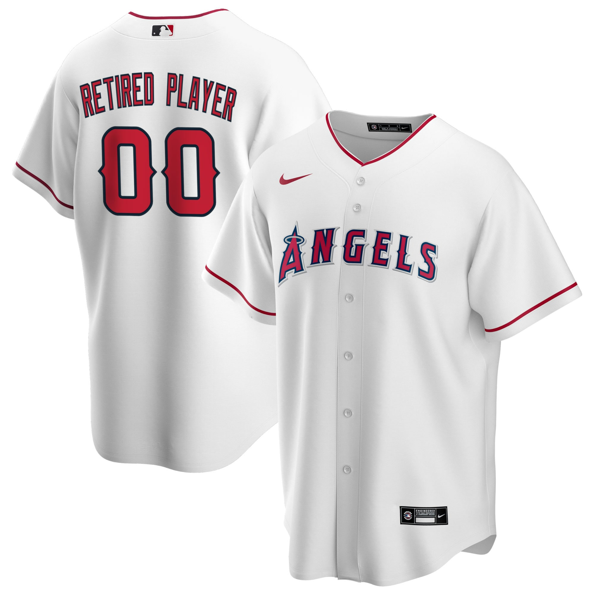 Los Angeles Angels Home Pick-a-player Retired Roster Replica Jersey - White Custom Jerseys Mlb