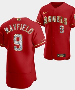 Los Angeles Angels Jack Mayfield Red Jersey 9 Golden Diamond 2022-23-23 Uniform