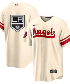Los Angeles Angels Kings Cream Cool Base Stitched Jersey