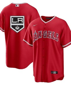 Los Angeles Angels Kings Red Cool Base Stitched Jersey
