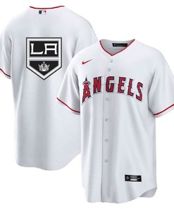Los Angeles Angels Kings White Cool Base Stitched Jersey