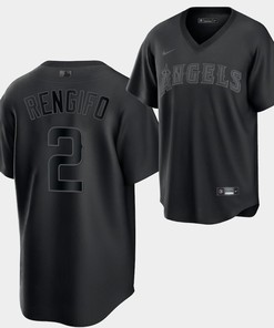Los Angeles Angels Luis Rengifo Fashion 2 Black Jersey