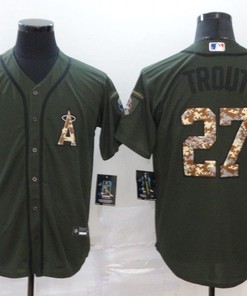 Los Angeles Angels Mike Trout #27 2020 Mlb Dark Green Jersey