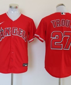 Los Angeles Angels Mike Trout #27 2020 Mlb Red Jersey