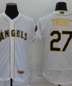 Los Angeles Angels Mike Trout #27 2020 Mlb White Jersey