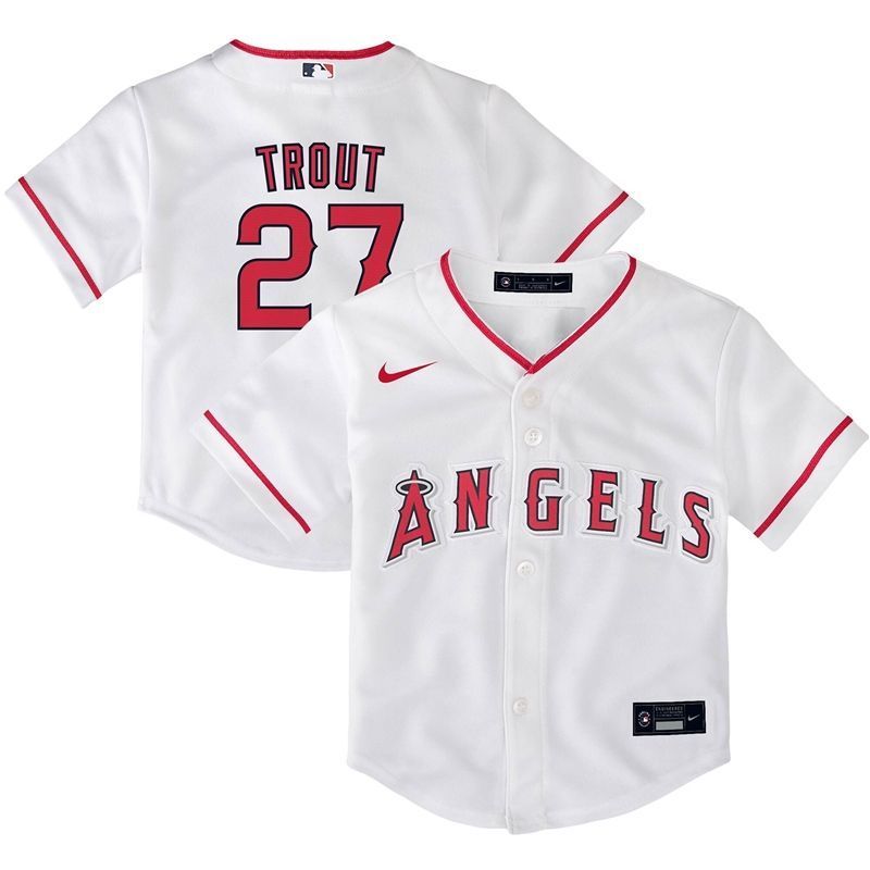 Los Angeles Angels Mike Trout #27 2020 Mlb White Jersey