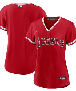 Los Angeles Angels Womens Alternate Replica Team Jersey - Red Mlb