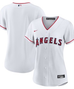 Los Angeles Angels Womens Home Replica Team Jersey White Mlb
