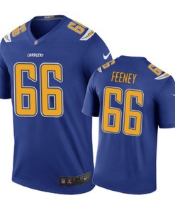 Los Angeles Chargers #66 Dan Feeney Nike Color Rush Royal Jersey