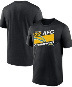 Los Angeles Chargers AFC Champions Iconic Black Men T-Shirt