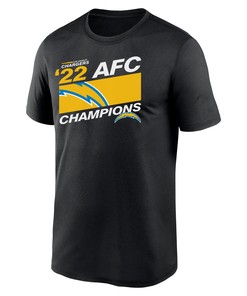 Los Angeles Chargers AFC Champions Iconic Black Men T-Shirt
