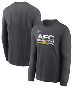 Los Angeles Chargers AFC Champions Locker Room Trophy Collection Dark Heather Sweatshirt