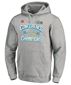 Los Angeles Chargers AFC Conference Champions Light Grey Pullover Hoodie