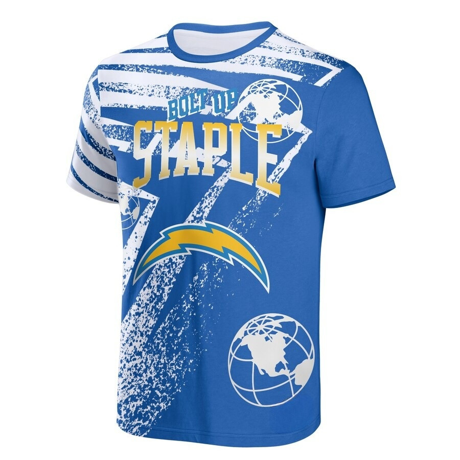 Los Angeles Chargers All Over Print T-Shirt - Blue