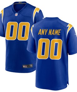 Los Angeles Chargers Alternate Custom Game Jersey Royal Custom Jerseys Nfl
