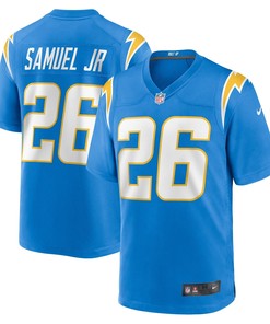 Los Angeles Chargers Asante Samuel Jr. Powder Blue 2021 Nfl Draft Pick Player Game Mens Jersey Gift For Chargers Fans