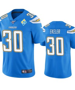 Los Angeles Chargers Austin Ekeler Light Blue 60th Anniversary Vapor Limited Jersey