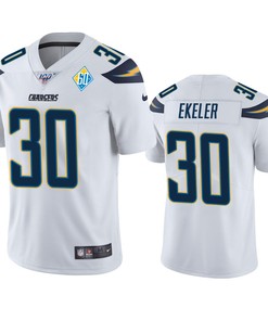 Los Angeles Chargers Austin Ekeler White 60th Anniversary Vapor Limited Jersey