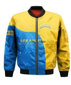 Los Angeles Chargers Bomber Curve Style Custom- NFL
