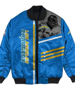 Los Angeles Chargers Bomber Jacket Personalized Football For Fan- NFL