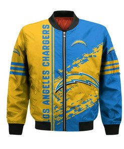 Los Angeles Chargers Bomber Jacket Quarter Style - NFL
