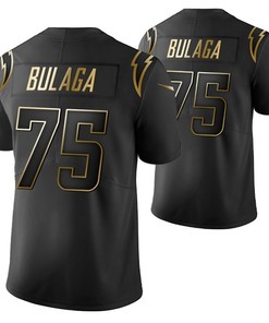 Los Angeles Chargers Bryan Bulaga 75 2021 Nfl Golden Brandedition Black Jersey Gift For Chargers Fans
