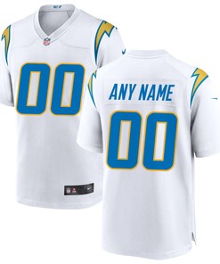 Los Angeles Chargers Custom Game Jersey White Custom Jerseys Nfl