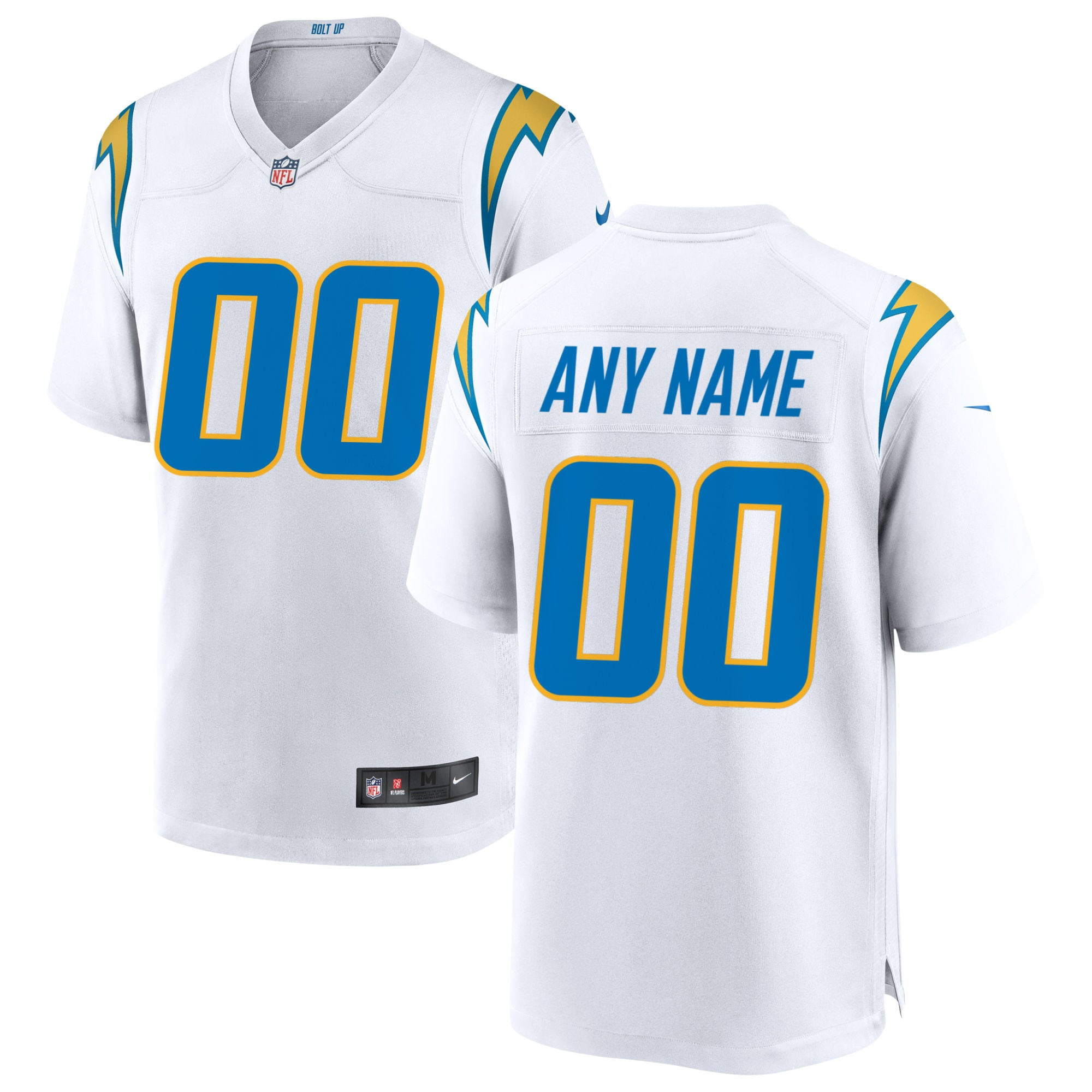 Los Angeles Chargers Custom Game Jersey White Custom Jerseys Nfl