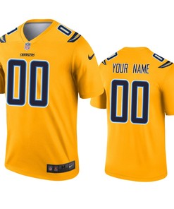 Los Angeles Chargers Custom Gold Inverted Legend Jersey