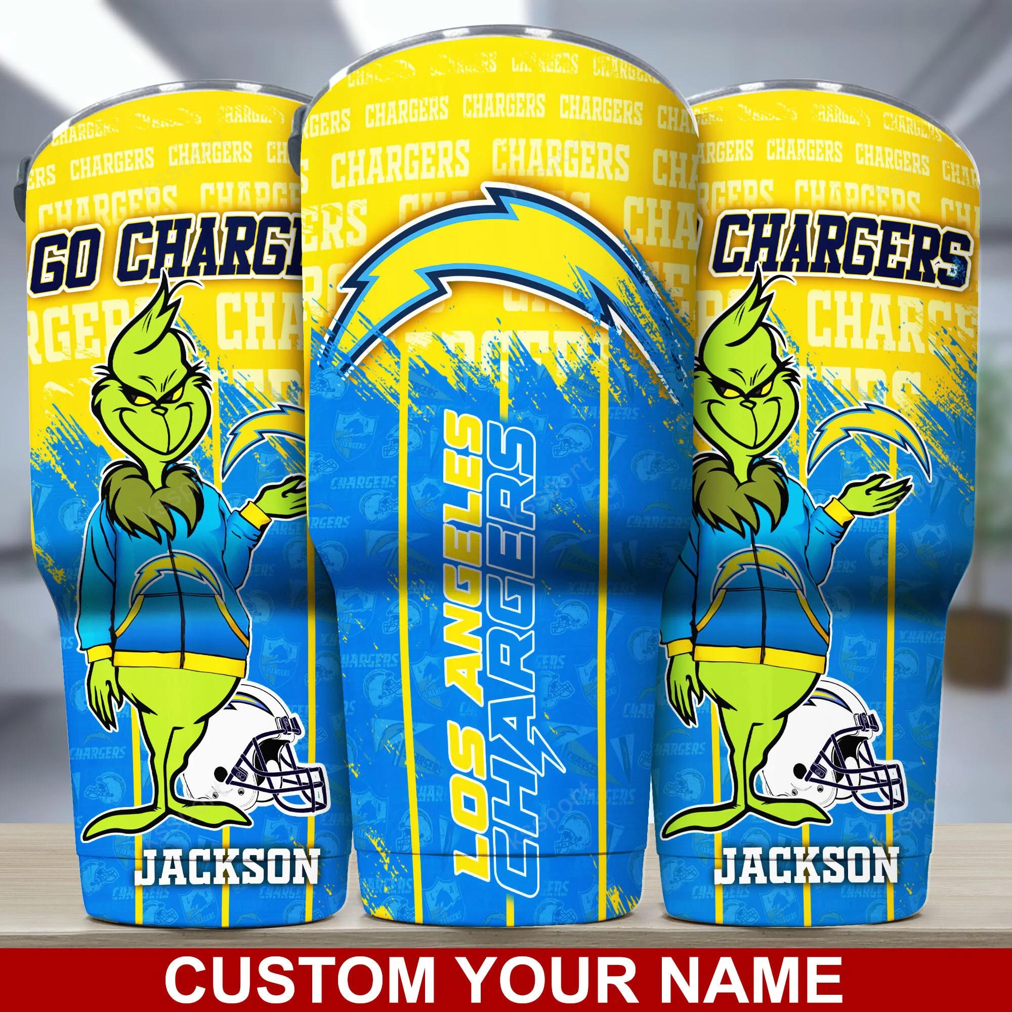 Los Angeles Chargers Custom Name Tumbler - Personalized NFL Gift