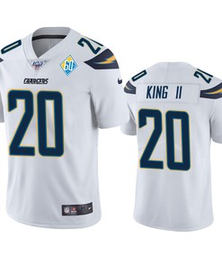 Los Angeles Chargers Desmond King White 60th Anniversary Vapor Limited Jersey