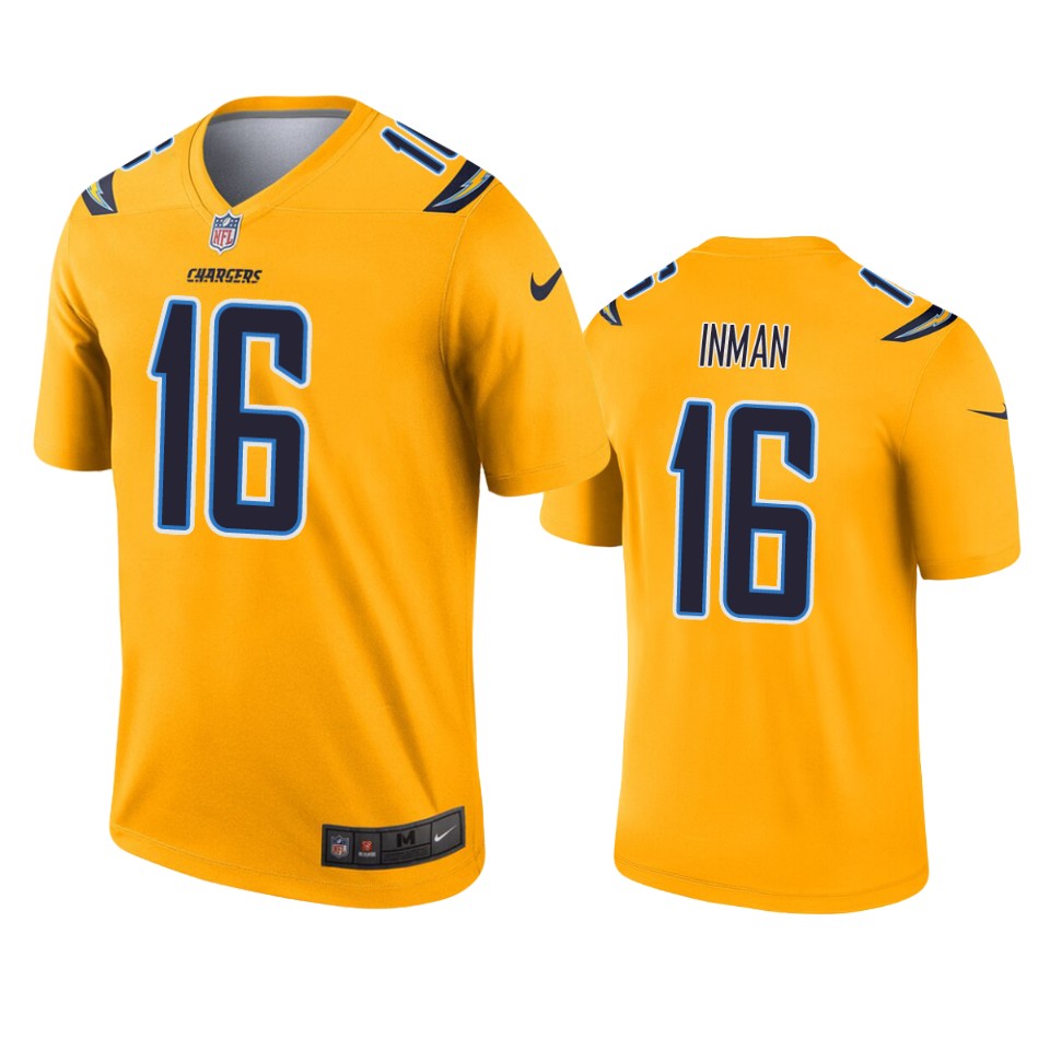 Los Angeles Chargers Dontrelle Inman Gold Inverted Legend Jersey