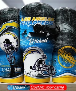 Los Angeles Chargers Engraved Tumbler - Custom Name, Durable and Stylish