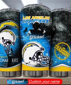 Los Angeles Chargers Engraved Tumbler - Custom Name, Durable and Stylish