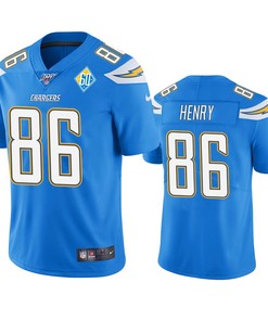 Los Angeles Chargers Hunter Henry Light Blue 60th Anniversary Vapor Limited Jersey