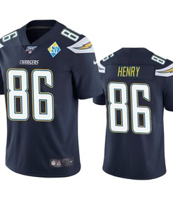 Los Angeles Chargers Hunter Henry Navy 60th Anniversary Vapor Limited Jersey