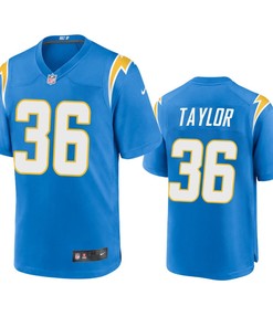 Los Angeles Chargers Ja'Sir Taylor 36 Powder Blue Game Jersey