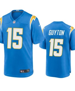 Los Angeles Chargers Jalen Guyton 15 Powder Blue Game Jersey